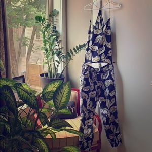 JCREW Matching Silk Tank Top and Linen Pants